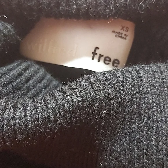 Aritzia Wilfred Free Bianca Knit sweater Dress mini dress black size XS - Picture 9 of 11